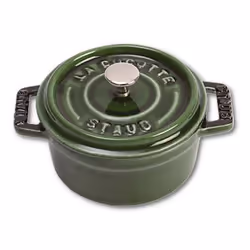 Staub Minis, Single pan, Green, Cast iron, 0.25 L, 10 cm, 700 g