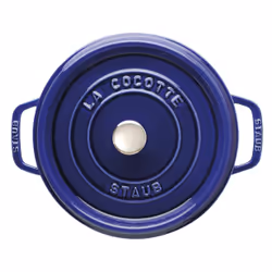 Staub 24 cm Round Cast Iron Cocotte Dark-Blue