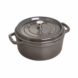 Staub 40509-312-0, 5.25 L, Round, Graphite, Grey, Cast iron, Enamel, Gas, Induction