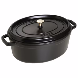 Staub 40509-322-0, 6.7 L, Black, Cast iron, Enamel, France, 33 cm