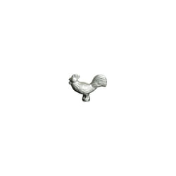405093460 Rooster Lid Knob Cast Iron Silver