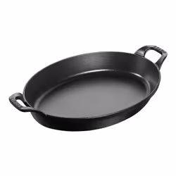 ZWILLING STAUB SPECIALITIES, Au gratin baking dish, Oval, Cast iron, Ceramic, Gas, Halogen, Induction, Sealed plate, Black, - ...