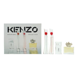 Kenzo Flower Gift Set Flower Eau De Parfum 4ml - Flower By Poppy Bouquet Eau De Parfum 4ml - L'eau Eau De Toilette 5ml - Jungle Eau De Parfum