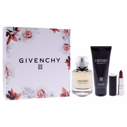 LInterdit by Givenchy for Women - 3 Pc Gift Set 2.7oz EDP Spray, 2.5oz Body Milk, 0.05oz Lipstick