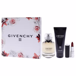 LInterdit by Givenchy for Women - 3 Pc Gift Set 2.7oz EDP Spray, 2.5oz Body Milk, 0.05oz Lipstick
