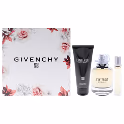 Givenchy LInterdit for Women - 3 Pc Gift Set 2.7oz EDP Spray  0.42oz EDP Spray  2.5oz Body Milk
