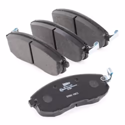 VALEO 301011 Brake pad set FIRST Front Axle incl. wear warning contact without anti-squeak plate NISSAN: Juke, Pulsar Hatchback, Cube