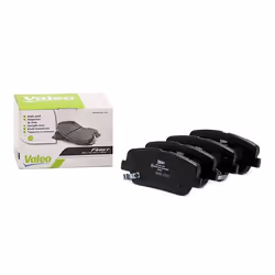 Brake pad set; VALEO; FIRST Rear Axle incl. wear warning contact without anti-squeak plate; for HYUNDAI, KIA, GENESIS, SSANGY ...
