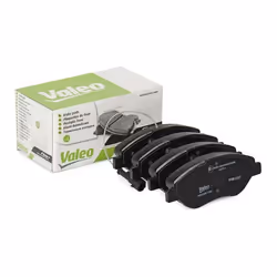 Brake pad set; VALEO; FIRST Front Axle incl. wear warning contact with anti-squeak plate; for ALFA ROMEO, FIAT, CHRYSLER, LAN ...