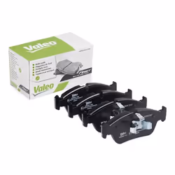 Brake pad set; VALEO; FIRST Front Axle excl. wear warning contact with anti-squeak plate; for BMW; 2288849, 2288851, 34112288 ...