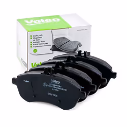 Brake pad set; VALEO; FIRST Front Axle excl. wear warning contact with anti-squeak plate; for MERCEDES-BENZ; A0054201020, A00 ...