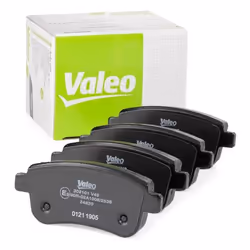 Brake pad set; VALEO; FIRST Rear Axle excl. wear warning contact with anti-squeak plate; for RENAULT, MITSUBISHI; MQ005265, 4 ...