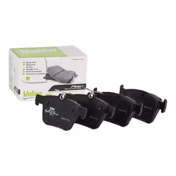 Brake pad set; VALEO; FIRST Rear Axle excl. wear warning contact with anti-squeak plate; for VOLKSWAGEN, AUDI, SEAT, SKODA, V ...