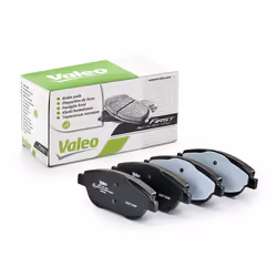Brake pad set; VALEO; FIRST Front Axle excl. wear warning contact with anti-squeak plate; for CITROËN, PEUGEOT, VAUXHALL, OPE ...