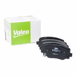 Brake pad set; VALEO; Rear Axle incl. wear warning contact with anti-squeak plate; for JEEP, FIAT, ALFA ROMEO; 77361008, 7736 ...