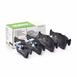 Brake pad set; VALEO; Front Axle incl. wear warning contact with anti-squeak plate; for BMW; 0986494689, 2468431, 34106884243 ...