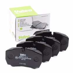 Brake pad set; VALEO; Rear Axle excl. wear warning contact without anti-squeak plate; for IVECO; 2991667, 42470841, 42555406, ...