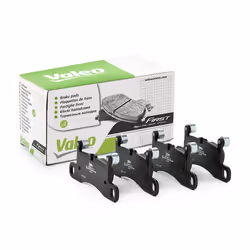 Brake pad set; VALEO; Rear Axle with anti-squeak plate; for PORSCHE, VOLKSWAGEN, VW; 95535293970, 95835293900, 95835293950, 9 ...
