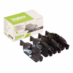 Brake pad set; VALEO; Front Axle excl. wear warning contact with anti-squeak plate; for PEUGEOT; 1610100580, 1610103580, 1613 ...
