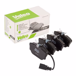Brake pad set; VALEO; Rear Axle incl. wear warning contact with anti-squeak plate; for VOLKSWAGEN, VW; 7D0698451C, 7D0698451D ...