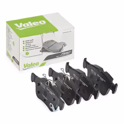 Brake pad set; VALEO; Rear Axle incl. wear warning contact without anti-squeak plate; for FORD, FORD USA; 2018449, 2110582, 2 ...