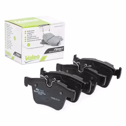 Brake pad set; VALEO; Rear Axle excl. wear warning contact with anti-squeak plate; for VOLVO, LAND ROVER, JAGUAR, POLESTAR; J ...