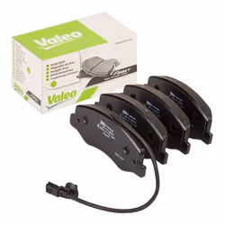 Brake pad set; VALEO; Rear Axle incl. wear warning contact with anti-squeak plate; for RENAULT, NISSAN, VAUXHALL, FORD, OPEL; ...