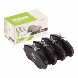 Brake pad set; VALEO; Front Axle excl. wear warning contact with anti-squeak plate; for LAND ROVER; SFP000210, SFP100460, SFP ...