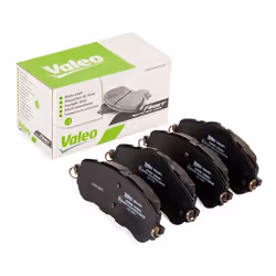 Brake pad set; VALEO; Front Axle excl. wear warning contact with anti-squeak plate; for PEUGEOT, CITROËN, TOYOTA, VAUXHALL, O ...