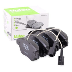 VALEO 302459 Brake pad set Front Axle incl. wear warning contact with anti-squeak plate FIAT: 500 Hatchback, Grande Punto Hatchback