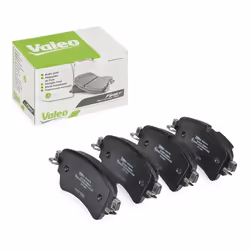 Brake pad set; VALEO; Rear Axle excl. wear warning contact with anti-squeak plate; for AUDI, VOLKSWAGEN, VW; 4M0698451BD, 4N0 ...