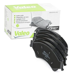 VALEO 302484 Brake pad set Front Axle incl. wear warning contact with anti-squeak plate FORD: Ranger Mk3