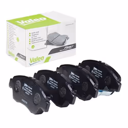 Brake pad set; VALEO; Front Axle incl. wear warning contact without anti-squeak plate; for HONDA; 06450S5AE50, 06450S5AG00, 0 ...