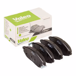 Brake pad set; VALEO; Front Axle incl. wear warning contact with anti-squeak plate; for CHEVROLET; 96682858