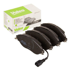VALEO 302506 Brake pad set Front Axle incl. wear warning contact with anti-squeak plate VOLKSWAGEN: Golf 7, Tiguan II, Sharan II, AUDI: A3 Sportback