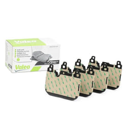 VALEO 302517 Brake pad set Front Axle excl. wear warning contact with anti-squeak plate MINI: Clubman, Hatchback, Convertible, BMW: 1 Hatchback, X1