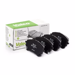 Brake pad set; VALEO; Front Axle incl. wear warning contact without bolts/screws, with anti-squeak plate; for TOYOTA, SUZUKI; ...