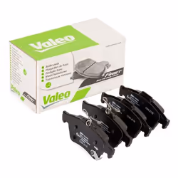 Brake pad set; VALEO; Rear Axle incl. wear warning contact with anti-squeak plate; for FORD; 1936698, 2019129, G1FY2M008AB, G ...