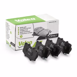 Brake pad set; VALEO; Front Axle incl. wear warning contact without anti-squeak plate; for TOYOTA; 044650K240, 044650K260, 04 ...