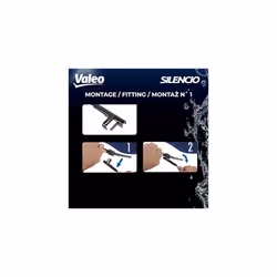 VALEO Silencio Wiper - VF408 - Kit of High Performance, Superior Road Visibility, Easy Installation Original Flat Blades 700mm/700mm - Front - Set of