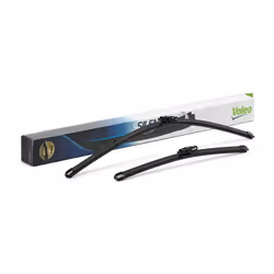 Wiper blade; VALEO; 600, 400 Front Flat wiper blade with spoiler for left-hand drive vehicles; for RENAULT, CITROËN, DACIA, P ...