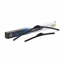 Wiper blade; VALEO; 650, 400 Front Flat wiper blade with spoiler for left-hand drive vehicles; for NISSAN, TOYOTA, KIA, HYUND ...