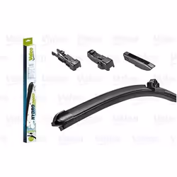 Wiper blade; VALEO; HYDROCONNECT; 500 Front Beam for left-hand drive vehicles 20 Hook fixing, Top Lock, Pin Fixing; for BMW, ...