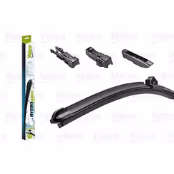 Wiper blade; VALEO; HYDROCONNECT; 750 Front Beam for left-hand drive vehicles 30 Hook fixing, Top Lock, Pin Fixing; for CITRO ...