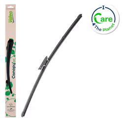Wiper blade; VALEO; CANOPY; 650 Flat wiper blade with spoiler 26; for RENAULT, CITROËN, PEUGEOT, FIAT, LADA