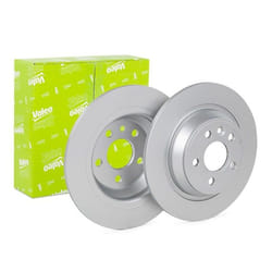 VALEO Brake disc FORD: S-Max Mk1, Focus 2, MONDEO 4, LAND ROVER: Range Rover Evoque Rear Axle 11mm 5-Hole solid Coated 672513 1379931,1385590,1405500