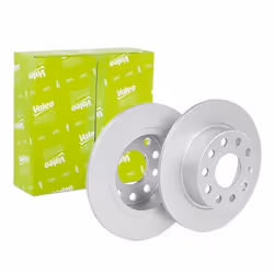 Brake disc; VALEO; Rear Axle 253 10 9 solid Coated; for VOLKSWAGEN, SKODA, SEAT, AUDI, VW; 1K0615601AB, 1K0615601K, 5Q0615601 ...