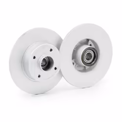 VALEO Brake disc RENAULT: TWINGO 2, CLIO 3, MEGANE 2, DACIA: SANDERO 2 Rear Axle 8mm 4-Hole solid Coated 675403 7701207823 Brake rotor, Brake discs