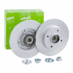 Brake disc; VALEO; Rear Axle 249 9 4 solid Coated; for PEUGEOT, CITROËN; 4246Z9, 424934, 4246Z9, 4246Z9, 424934