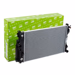 Engine radiator; VALEO; Aluminium 650 398 32 Brazed cooling fins; for MERCEDES-BENZ; 6395010701, 6395011201, A6395010701, A63 ...